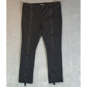OO LA LA Zip-Leg Pants Leggings Womens Size XL (35 x 28)  Black‎ Stretch France